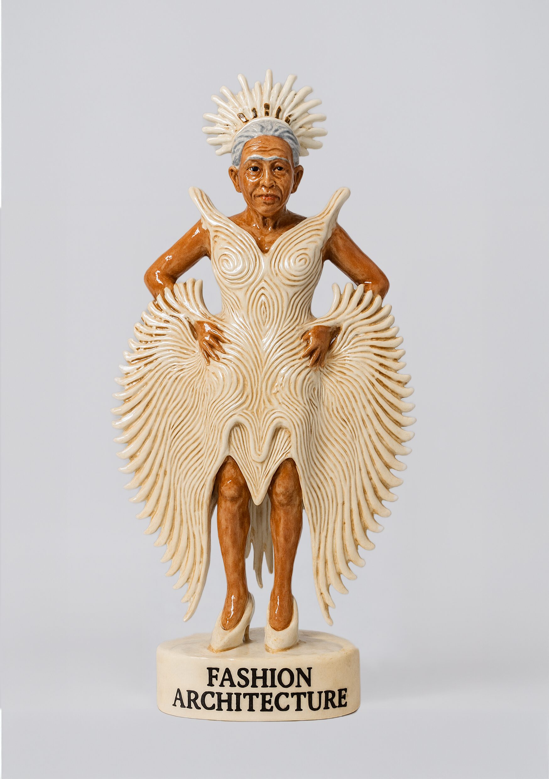 Where fabric turns into art piece. An ode to a Dutch design that turns bodies into moving cathedrals, fabric into art statements.