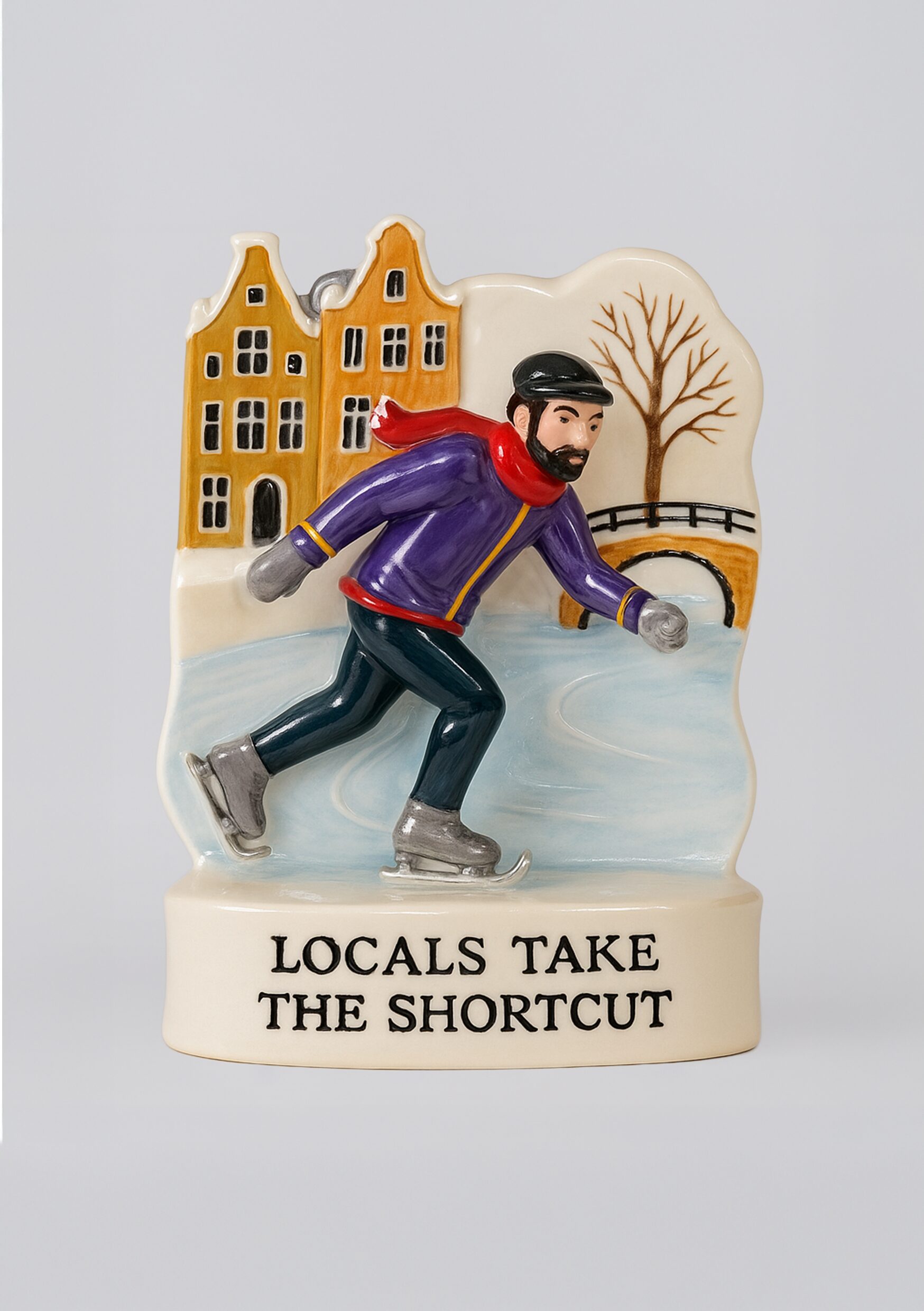 As soon as the ice is one centimeter thick, half the Netherlands is on it as if gravity doesn’t exist.